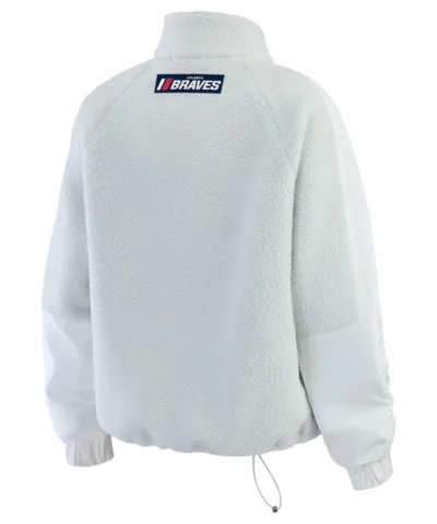 Atlanta Braves Erin Andrews Gray Polar Quarter-Zip Jacket