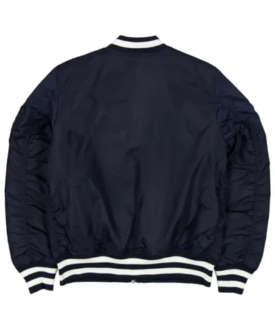 Atlanta Braves New Era x Alpha Industries Navy Full-Zip Bomber Jacket