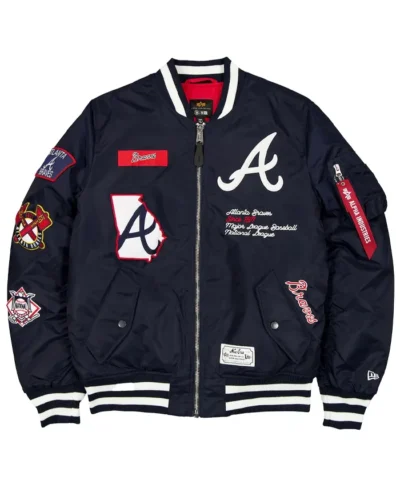 Atlanta Braves New Era x Alpha Industries Navy Jacket