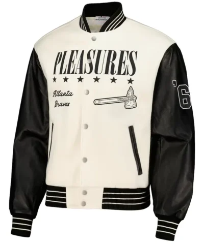 Atlanta Braves PLEASURES White Varsity Jacket