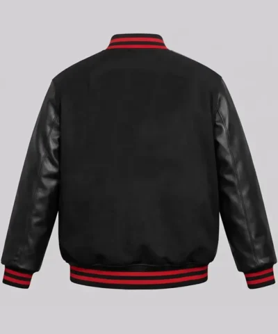 American Football Player Austin McNamara Texas Tech Black Varsity Bomber Jacket