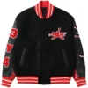 Awake NY x Jordan Letterman Black and Red Jacket