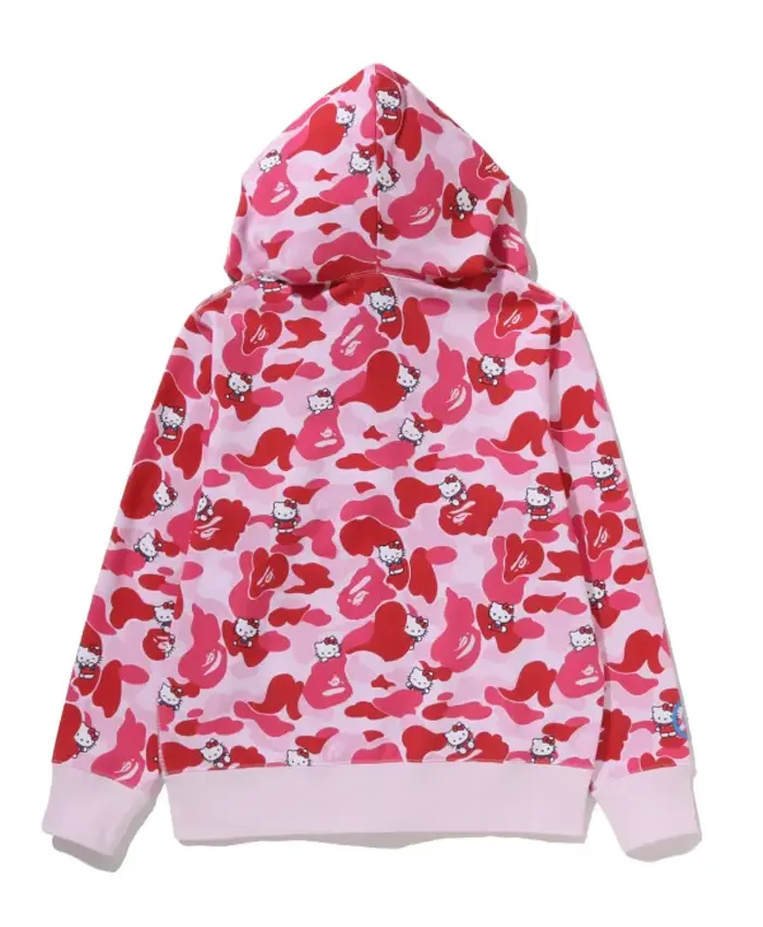 Bape x Sanrio Hello Kitty and Kuromi Pink Hoodie