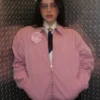 Billie Eilish Stuns Pink Bomber Jacket