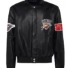 Oklahoma City Thunder Black Leather Jacket
