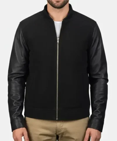 Blain Black Hybrid Bomber Black Jacket