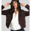Bod And Christensen Brown Suede Jacket