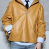 Brandon Flynn NYC 2026 Yellow Leather Jacket