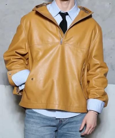 Brandon Flynn NYC 2026 Yellow Leather Jacket