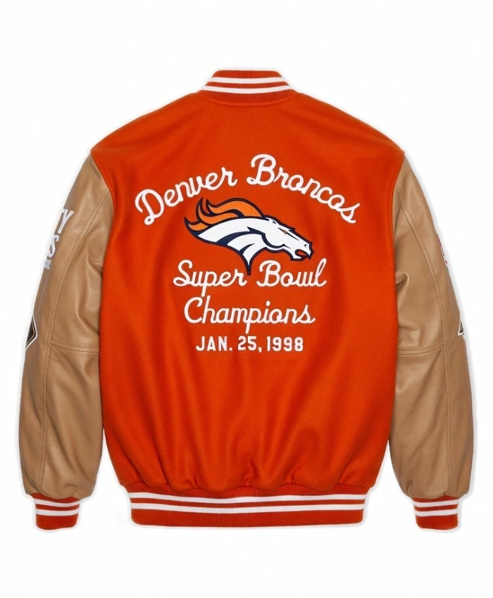 1998 Broncos vs Packers Super Bowl Varsity Jacket - Image 2