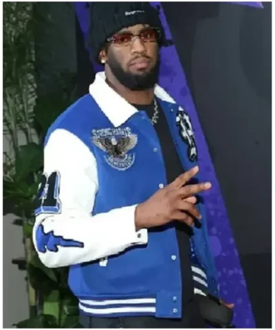 Alternative view of Brian Burns Varsity Jacket