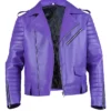 Buy Now Jalen Hurts Purple Leather Jacket