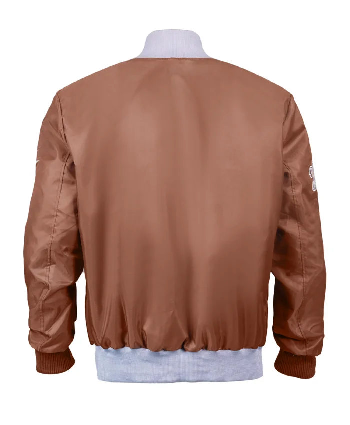 Buy Now Mens Nike Super Bowl LX Legacy Brown Bomber Jacket For Sale