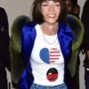 CFDA Fashion Awards Anna Wintour Blue Jacket with Fur Sleeves