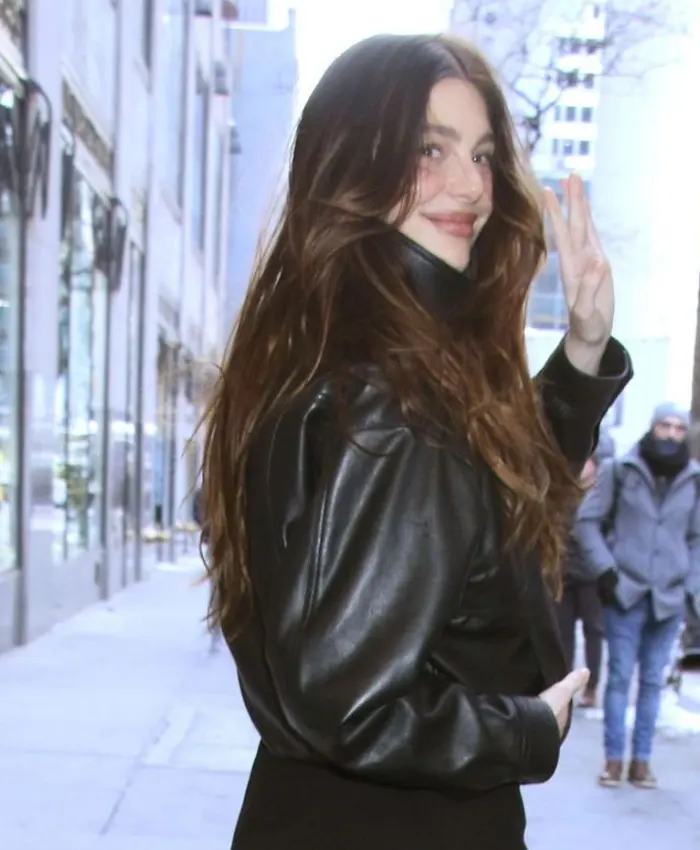 NBC Studios Camila Morrone Aflalo Leather Jacket
