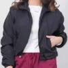 Carolyn Black Parachute Cropped Jacket
