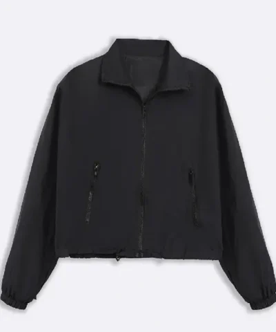 Carolyn Parachute Cropped Black Jacket