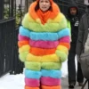 Carrie Preston Elsbeth S03 Multicolor Fur Coat