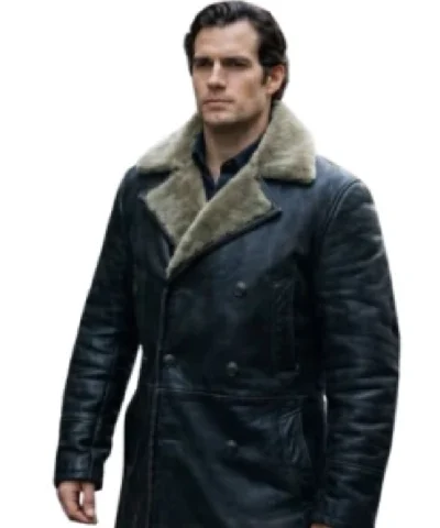 Cavill Highlander Shearling Leather Coat