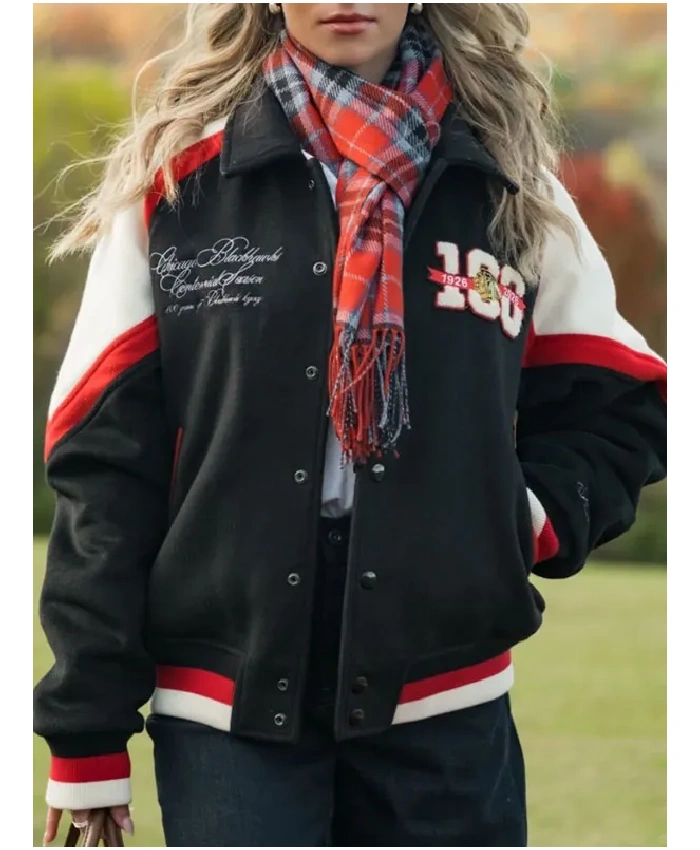 Chicago Blackhawks Centennial Season Varsity Jacket