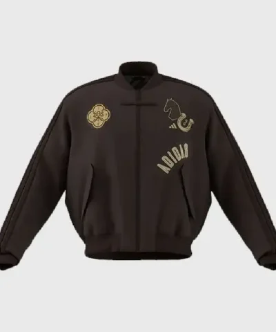 Chinese New Year Brown Bomber Jcket