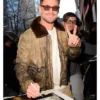 Chris Hemsworth NYC Leather Aviator Jacket