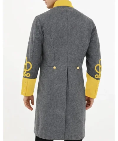 Civil War Confederate General’s 4 Rows Braid Cavalry Frock Grey Coat