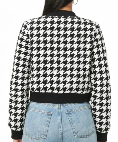 Clara Wilsey Tall Girl 2 Houndstooth Bomber Jacket