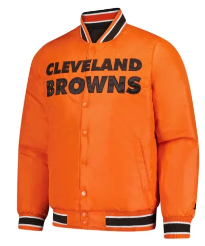 Cleveland Browns Full-Snap Varsity Orange Jacket