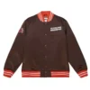 Cleveland Browns Heavyweight Satin Brown Jacket