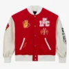 Converse x Liverpool FC Full-Snap Varsity Red and White Jacke