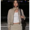 Cream Bomber Jacket