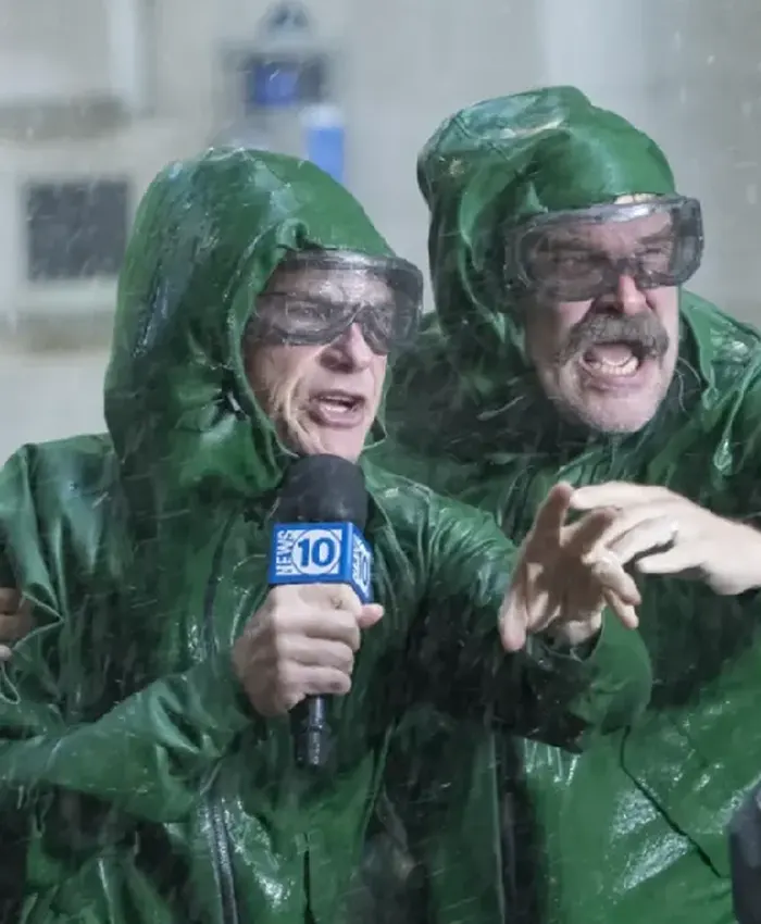 DTF St. Louis Jason Bateman and David Harbour Green Hooded Jacket