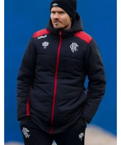 Coach Danny Rohl 2026 Blue Puffer Hooded Jacket