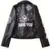 Dare You Black Leather Jacket