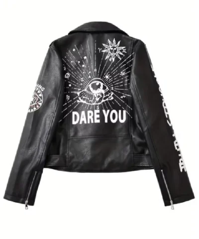 Dare You Black Leather Jacket