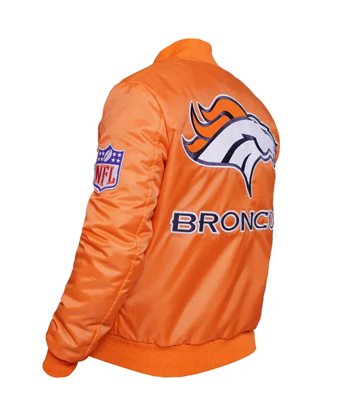 Denver Broncos Super Bowl Orange Satin Jacket