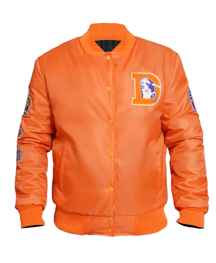 Denver Broncos Super Bowl Satin Jacket - Orange