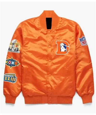 Denver Broncos Super Bowl Satin Orange Jacket