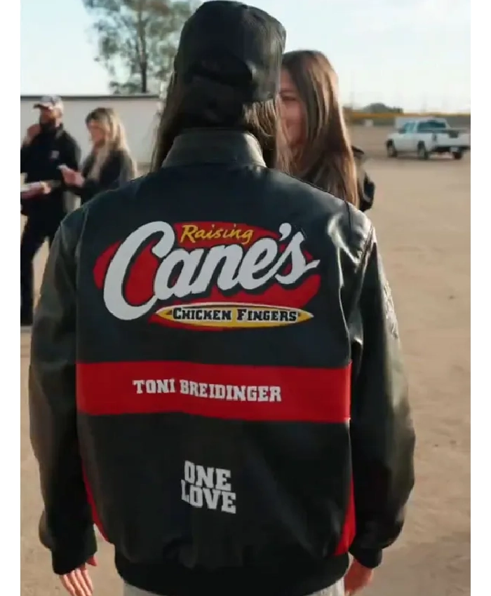 Driver Toni Breidinger Canes Black Leather Jacket