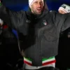 EA7 Emporio Armani Team Italy Milano Cortina 2026 Winter Olympics Opening Ceremony Grey Bomber Jacket