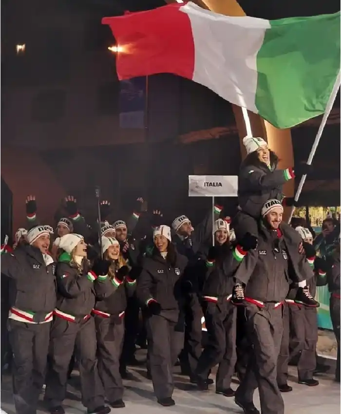 EA7 Emporio Armani Team Italy Milano Cortina 2026 Winter Olympics Opening Ceremony Grey Jacket