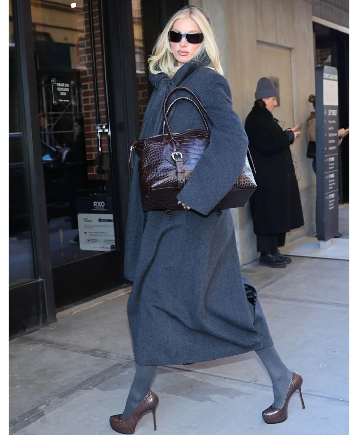 Elsa Hosk Charcoal Coat