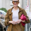 Emma Roberts Tan Suede Jacket