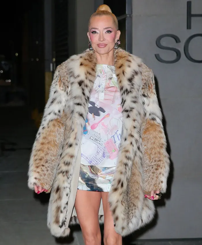 Erika Jayne Spotted Faux Fur Coat