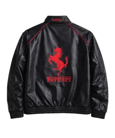 F1 Racing Black Leather Jacket