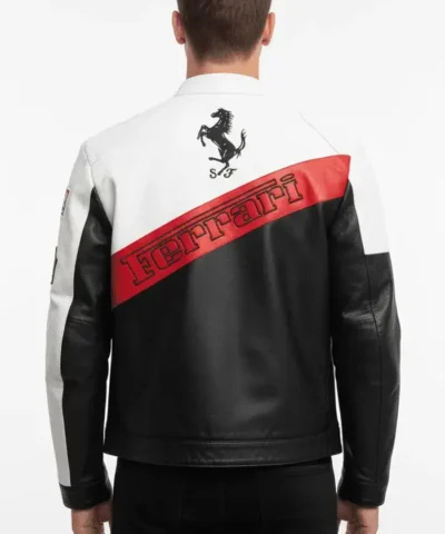 Ferrari-Racing-F1-Streetwear-Leather-Jacket
