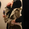 Flour Cafe Kylie Jenner Beige Trench Coat