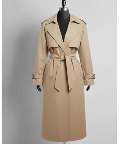 Flour Cafe Kylie Jenner Beige Trench Coat - Front