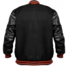Football Player Austin McNamara Texas Tech Black Varsity Bomber Jacket